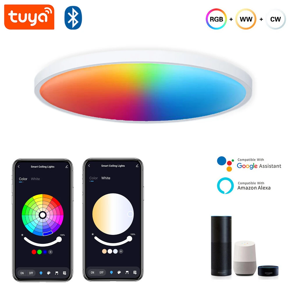 (image for) Gosund LB13 20W Smart Ceiling Light 1600LM RGB+CW LED Ceiling Lamp 30cm Voice Control With Alexa & Google Home